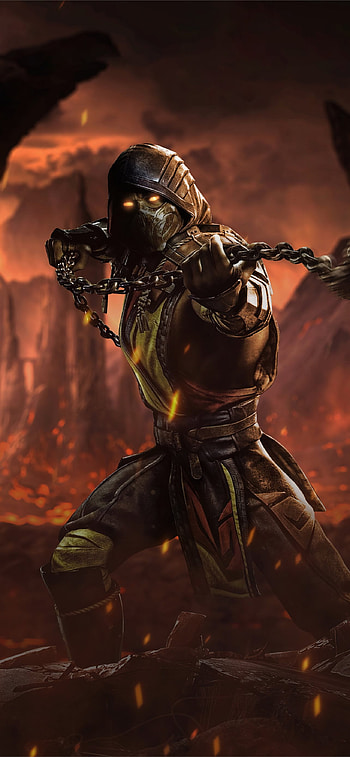 Mortal Kombat Scorpion, 12 HD phone wallpaper