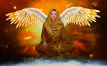 Angel in Heaven, angel, sky, cloud, heaven HD wallpaper