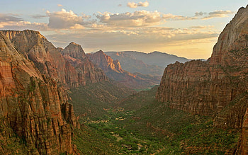 Valley Down Between, grass, sky, canyon, rock HD wallpaper
