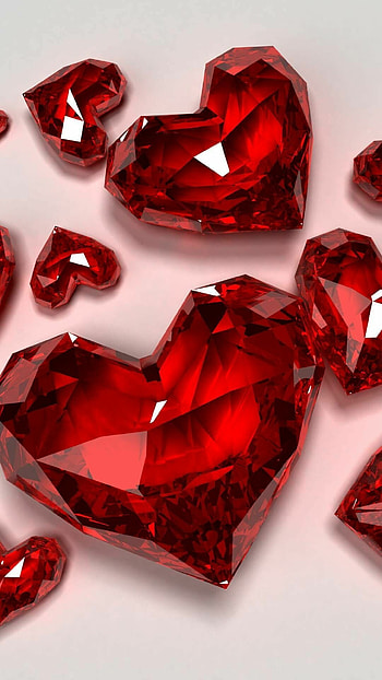 Radiant ruby gemstones, Striking red hues, Rich color palettes, Exquisite HD phone wallpaper