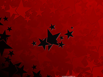 abstract 428, black, stars, red HD wallpaper