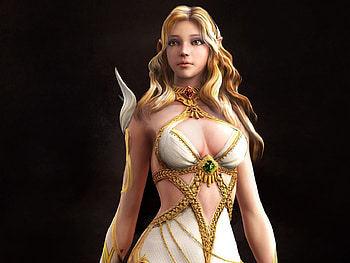 Sorceress, black, kiuk kim, fantasy, girl HD wallpaper