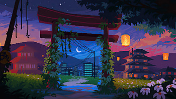Bit City Laptop Full , , Background, and, 8 Bit Japan HD wallpaper