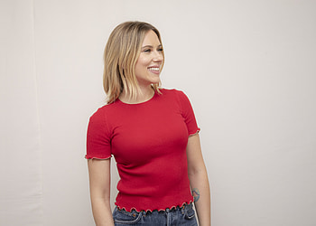 Scarlett Johansson, blonde, smile, 2020 HD wallpaper