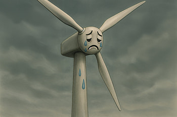 Crying Wind Turbine — Ultra, wind turbine, cartoon HD wallpaper