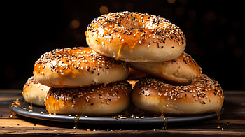 Bagel Food, food, bagel HD wallpaper