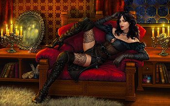 Yennefer, digital, art, fantasy, , beautiful, girl, witch, woman HD wallpaper