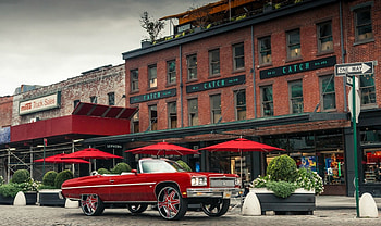 1975-Chevrolet-Caprice, Donk, Conv, GM, Red HD wallpaper