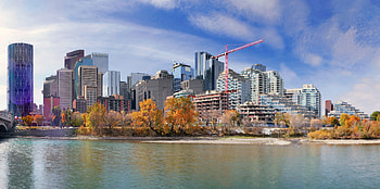 Cities, Rivers, City, Building, Canada, Shore, Bank, Calgary HD wallpaper