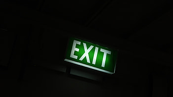 Words, Dark, Illumination, Backlight, Inscription, Output, Exit HD wallpaper