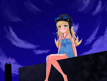 Anime, Sadness, Girl, Helmet, Blonde HD wallpaper