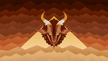 Geometric Animal, Desert-themed art, Geometric representations of landscapes HD wallpaper
