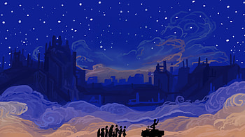 Northern Lights Guardian, sky, star, warrior, artist, artwork, art, digital-art, ai, deviantart HD wallpaper