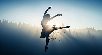 Dawn Dance: Ballerina Silhouette HD wallpaper