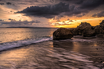 Seascape Clouds Sunset , clouds, sunset, nature HD wallpaper