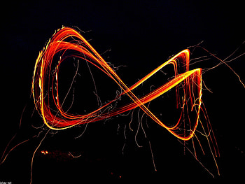Fireworks, Infinity Sign HD wallpaper