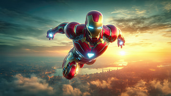 Defying Iron Man, iron-man, superheroes, ai, artwork, digital-art, deviantart HD wallpaper