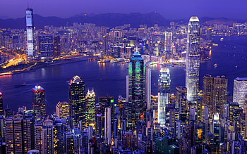 Nighttime wonder, Glowing city lights, Impressive skyline, Dazzling beauty HD wallpaper