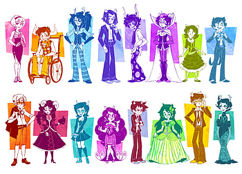 Homestuck Rose Lalonde,Tavros Nitram,Vriska Serket,Equius Zahhak,Gamzee Makara HD wallpaper