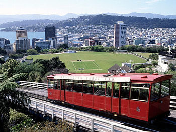 wellington new zealand, harbour, skyscrapers, cable car, tram HD wallpaper