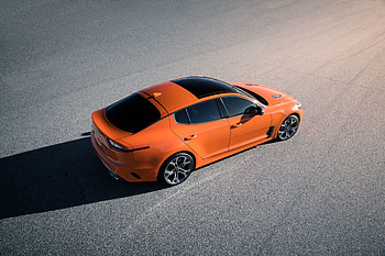 Orange, Kia Stinger GTS HD wallpaper