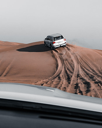 Sand, Desert, Cars, Car, Machine, Track, Trace HD phone wallpaper