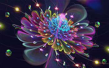 Abstract, Smoke, Flower, Bright, Lines HD wallpaper