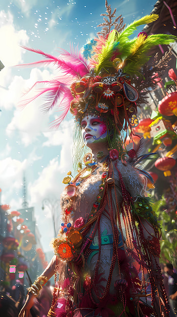 Spring fantasy parade sorceress, parade, spring, sorceress, fantasy HD phone wallpaper
