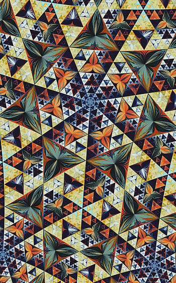 Pattern, Texture, Textures, Fractal, Symmetry, Kaleidoscope, Triangles HD phone wallpaper