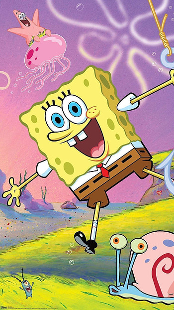 Spongebob, Yellow Cartoon HD phone wallpaper