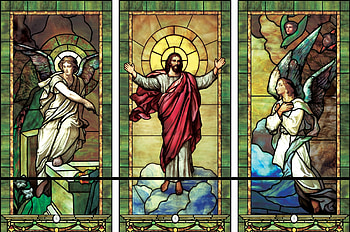 Christ is Risen!, Christ, stained, glass, Risen HD wallpaper