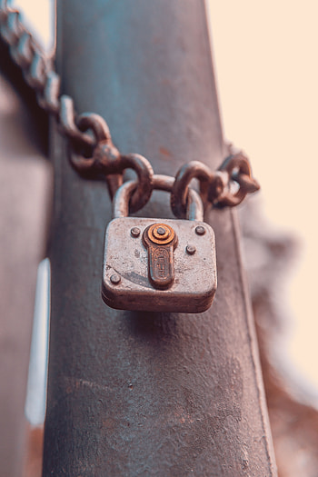 Lock, Miscellanea, Miscellaneous, Metal, Metallic, Chain, Rust HD phone wallpaper