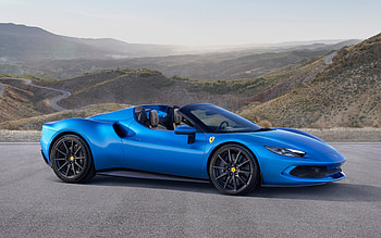2023, Ferrari 296 GTS, front view, exterior, blue sports coupe, blue 296 GTS, Italian supercars, Ferrari HD wallpaper