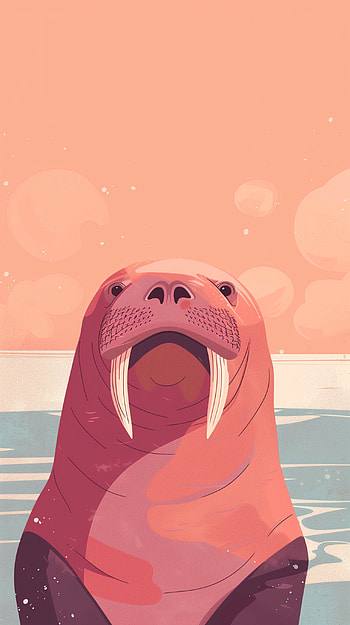 Sunset Walrus Dream HD phone wallpaper