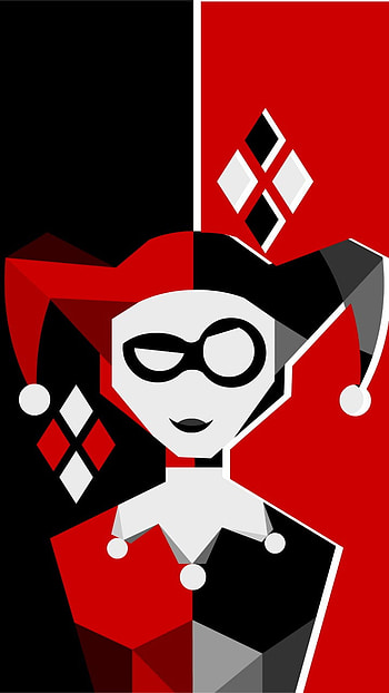 Harley Quinn, red, art HD phone wallpaper