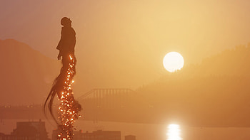 inFAMOUS: Second Son, Delsin's superpower, Sunset silhouette, Adventurous HD wallpaper