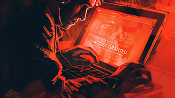 Red Tech Intrusion, hacker, technology, red HD wallpaper