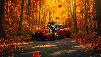 Shadow Sitting On The Bonnet Of His Bmw M4, sonic-the-hedgehog, shadow, bmw-m4, bmw, car, movies, artwork, art, digital-art HD wallpaper