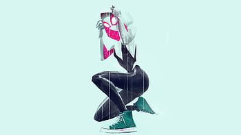 Spider Gwen Art, spider-man-across-the-spider-verse, gwen-stacy, superheroes, artwork, digital-art, 2023-movies, movies, artist HD wallpaper