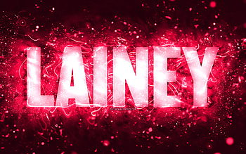 Happy Birtay Lainey, , pink neon lights, Lainey name, creative, Lainey Happy Birtay, Lainey Birtay, popular american female names, with Lainey name, Lainey HD wallpaper