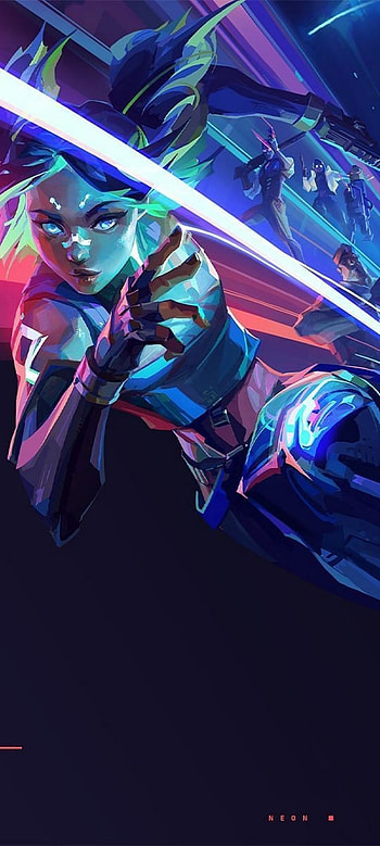 Neon Valoran, valorant HD phone wallpaper