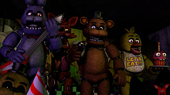 Freddy (Five Nights at Freddy's), Chica (Five NIghts at Freddy's), video game, Freddy Fazbear's Pizza, Five Nights at Freddy's HD wallpaper