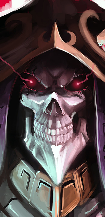 Overlord, Skull artwork, King , Samsung Galaxy S8 HD phone wallpaper