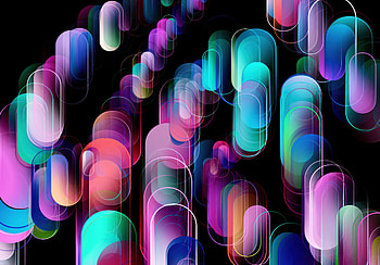 Colorful Shapes Falling Down Pattern , abstract, shapes, pattern, artist, artwork, digital-art HD wallpaper