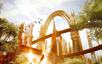 Landscape, Fantasy, Architecture HD wallpaper