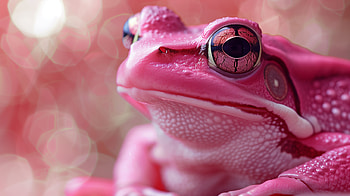 Close-Up Pink Frog: A Stunning, Animal, pink, close-up, frog HD wallpaper