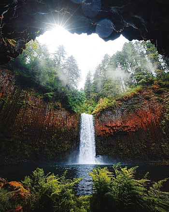 Wonder of nature Orego, natural_landscape, waterfall HD phone wallpaper