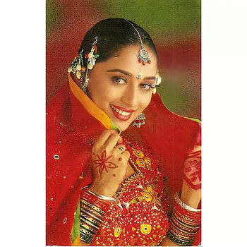 Madhuri Dixit, sari, vintage, Bollywood HD phone wallpaper