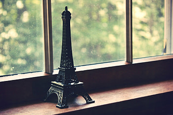 Eiffel Tower, Miscellanea, Miscellaneous, Grid, Window, Statuette HD wallpaper