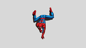 Spiderman Climbing Down Minimal , spiderman, minimalism, minimalist, artist, artwork, digital-art HD wallpaper